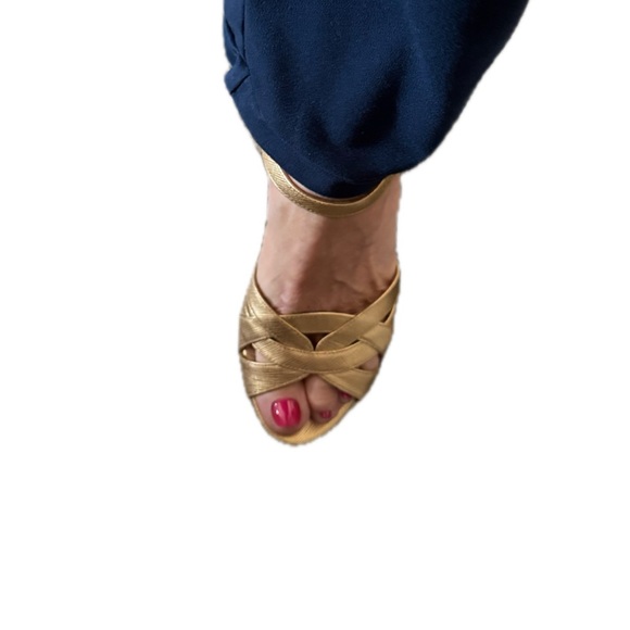 Prada gold black heel platform heels 36 - Picture 5 of 5